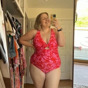 Proud Poppy Floral Pink One Piece Swimsuit